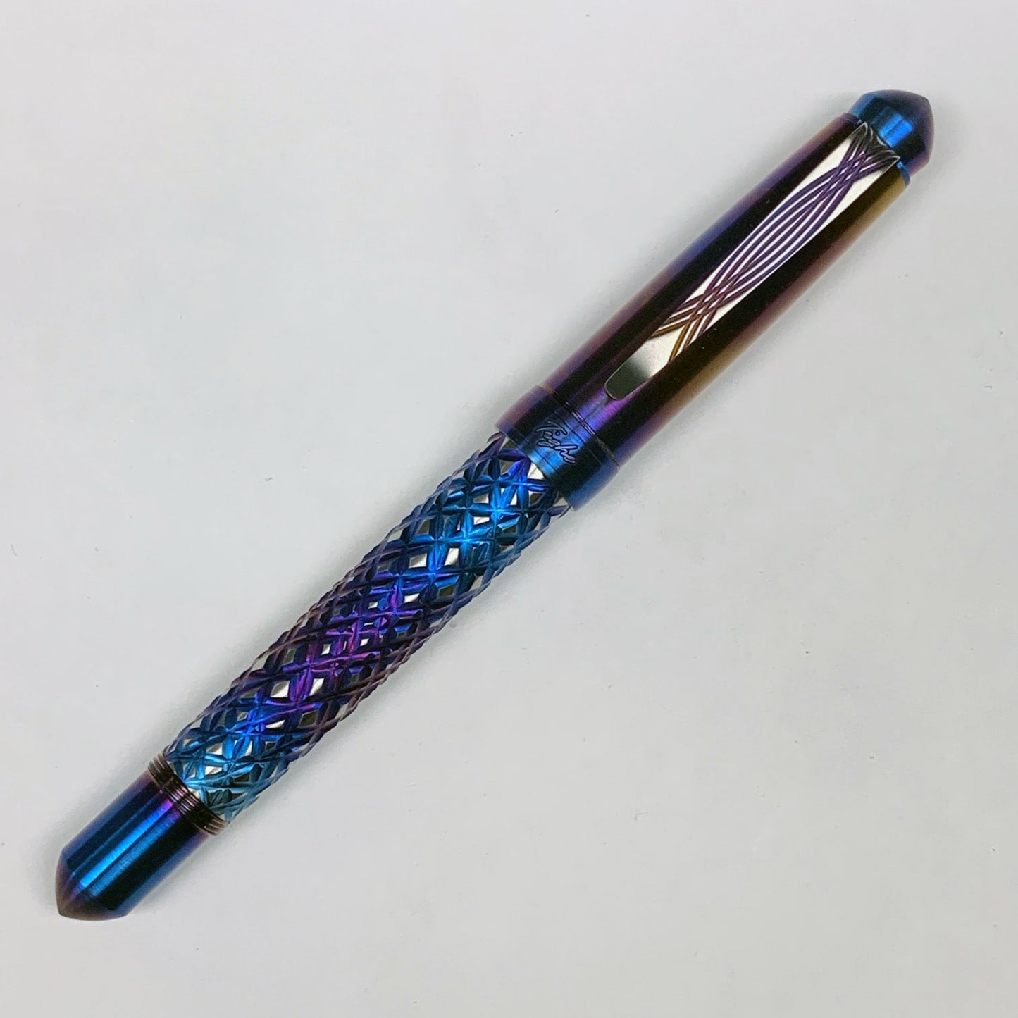 Reticulated Fire Rollerball Pen