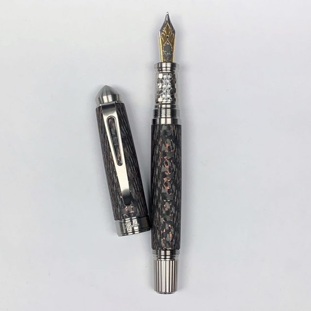 Copper Carbon Fiber Fountain Pen Grayson Tighe