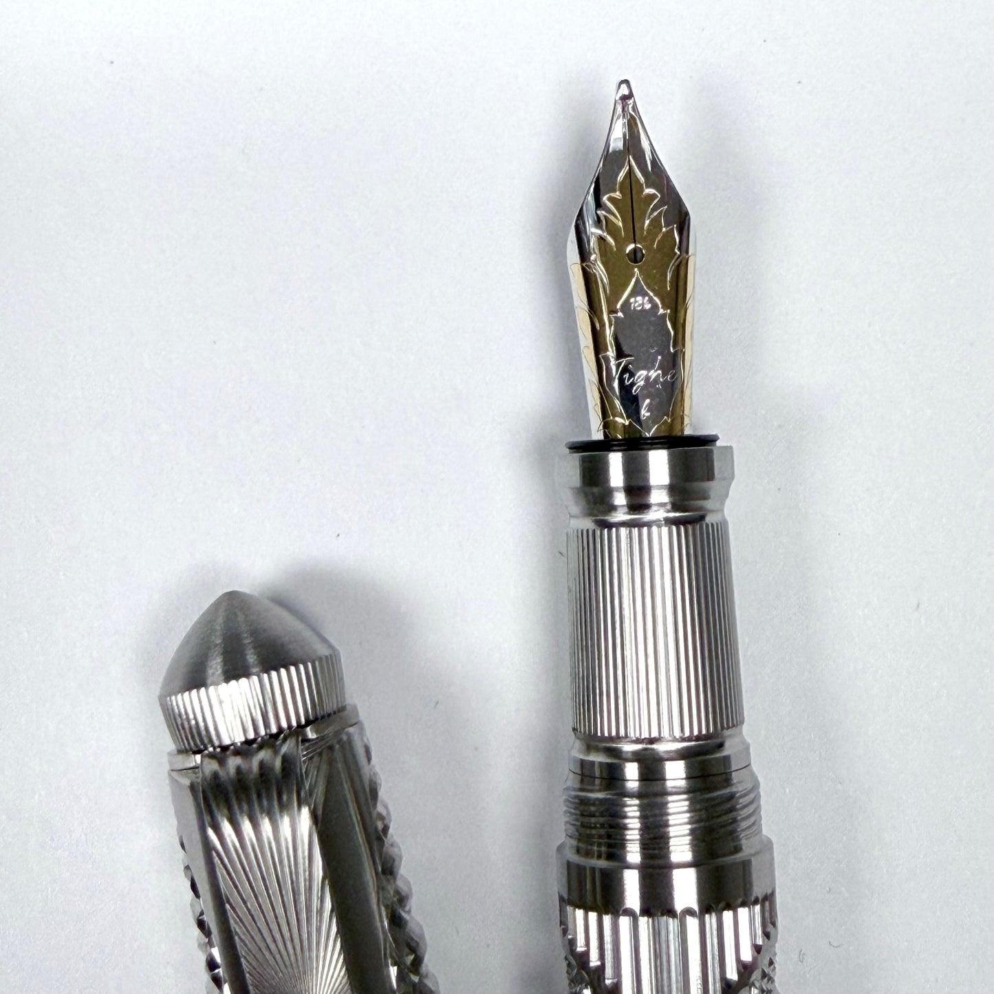 Victorian Stainless Steel Fountain Pen – Ornamental Turning & Guilloche