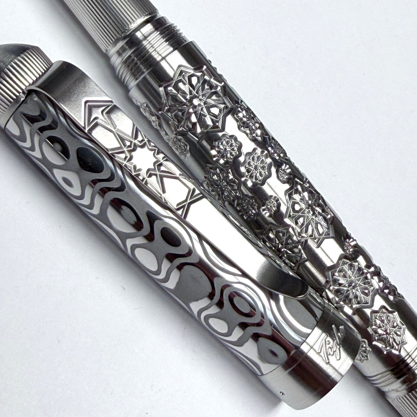Snowflake & Odin's Eye Damascus Fountain Pen