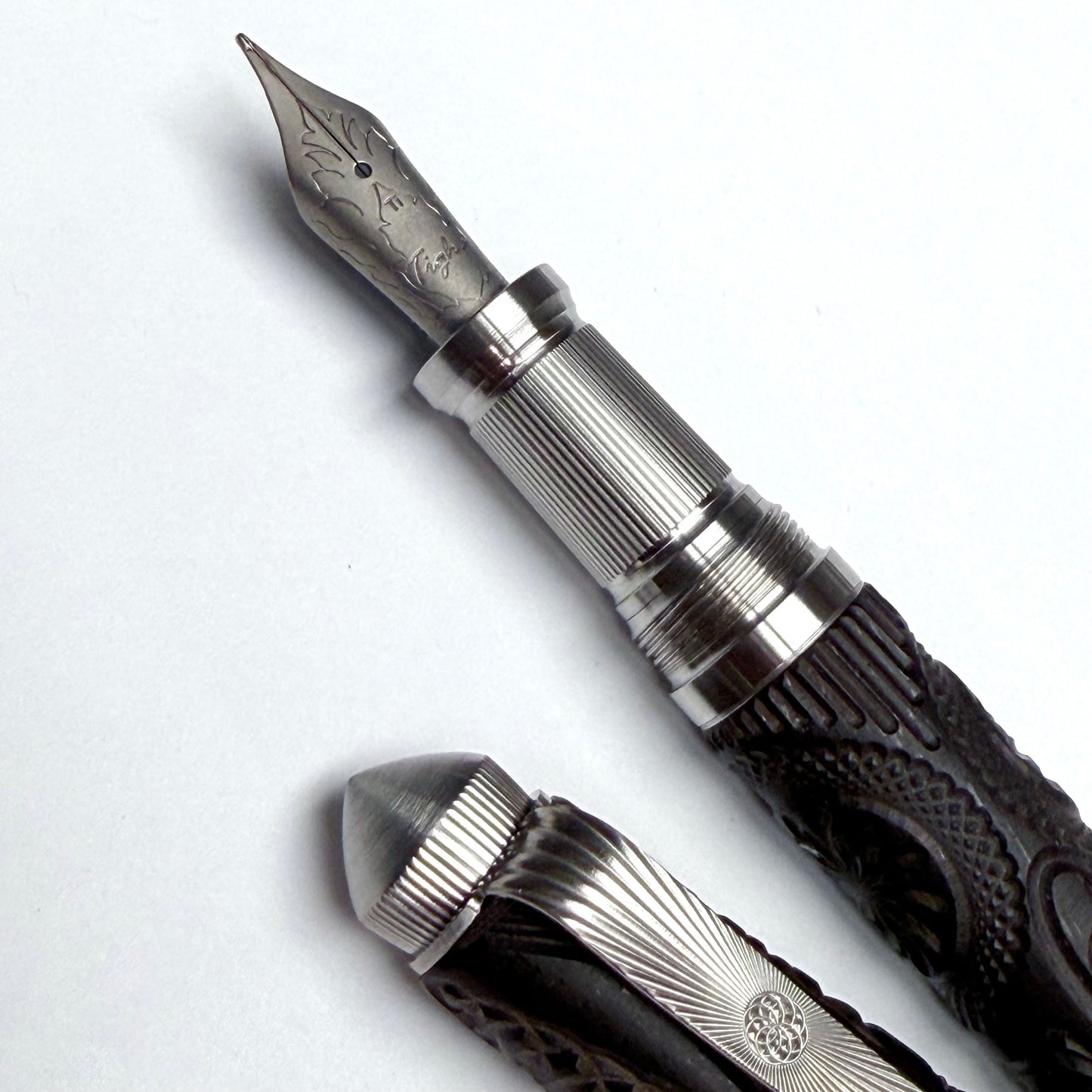 Victorian Blackwood Fountain Pen – African Blackwood, Stainless Steel & Titanium