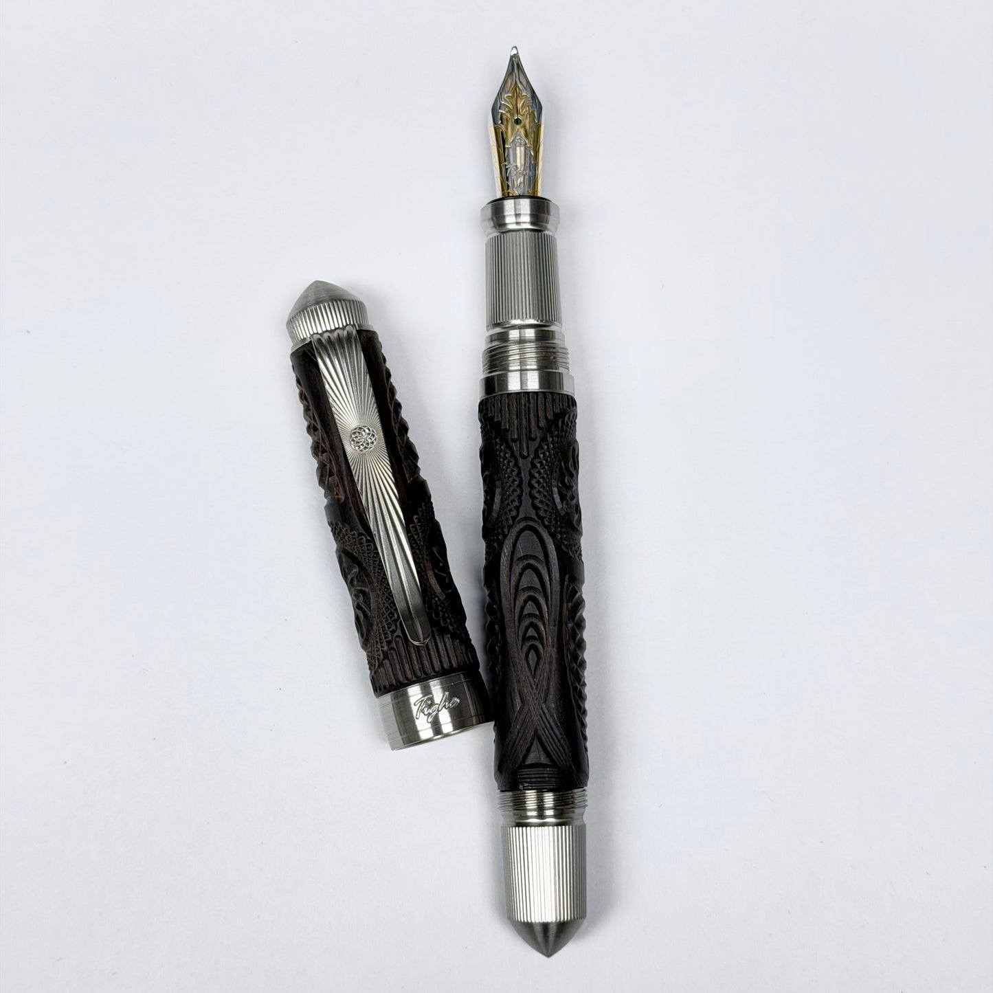 Victorian Blackwood Fountain Pen – African Blackwood, Stainless Steel & Titanium
