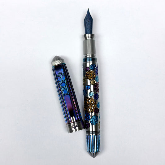 Rainbow Fireworks Fountain Pen