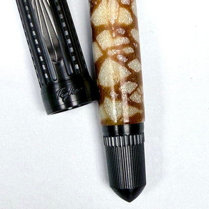 White Tiger Coral & Black Zirconium Fountain Pen