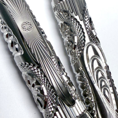 Victorian Stainless Steel Fountain Pen – Ornamental Turning & Guilloche