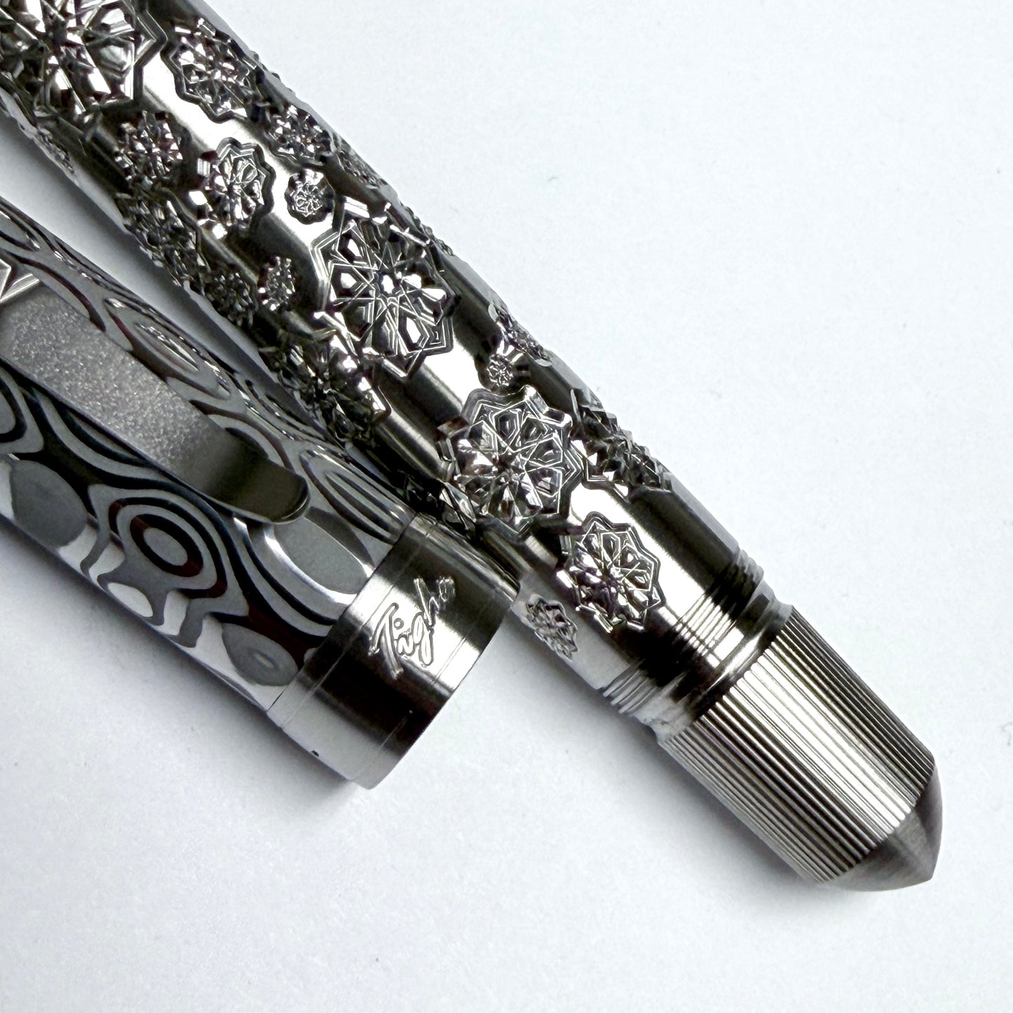 Snowflake & Odin's Eye Damascus Fountain Pen