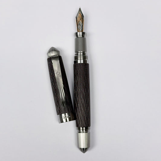 Red Pinstripe — Red Fiberglass & Carbon Fiber Pen