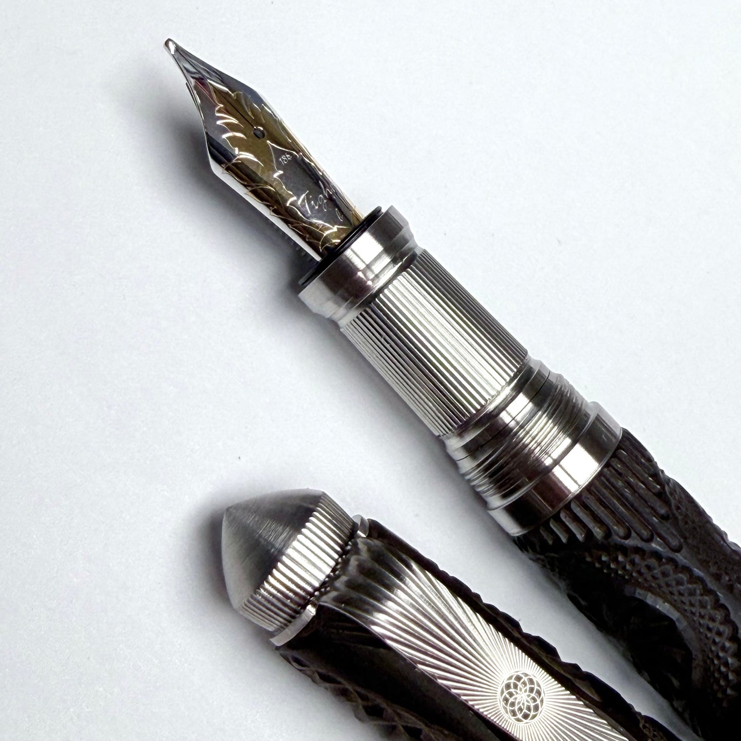 Victorian Blackwood Fountain Pen – African Blackwood, Stainless Steel & Titanium