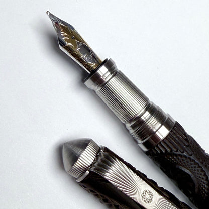 Victorian Blackwood Fountain Pen – African Blackwood, Stainless Steel & Titanium