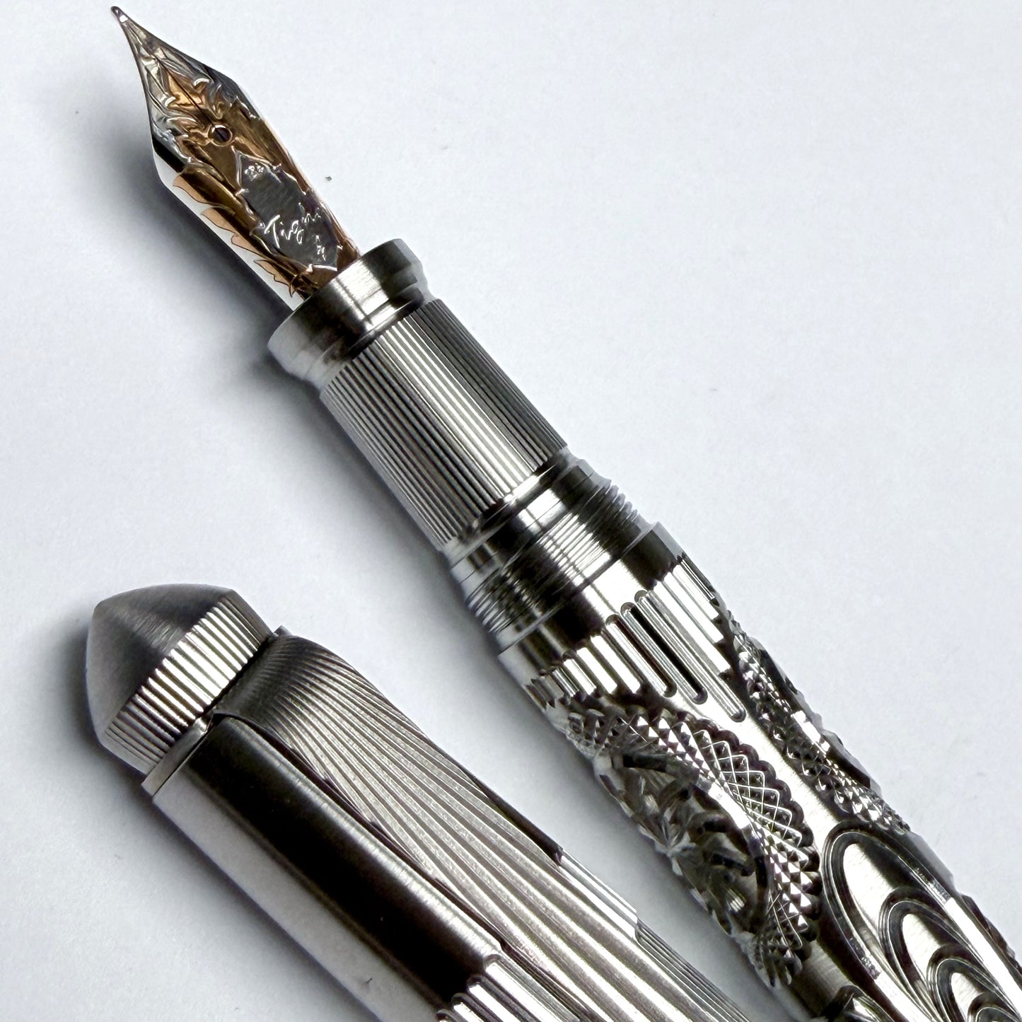 Victorian Steel Crystal Fountain Pen