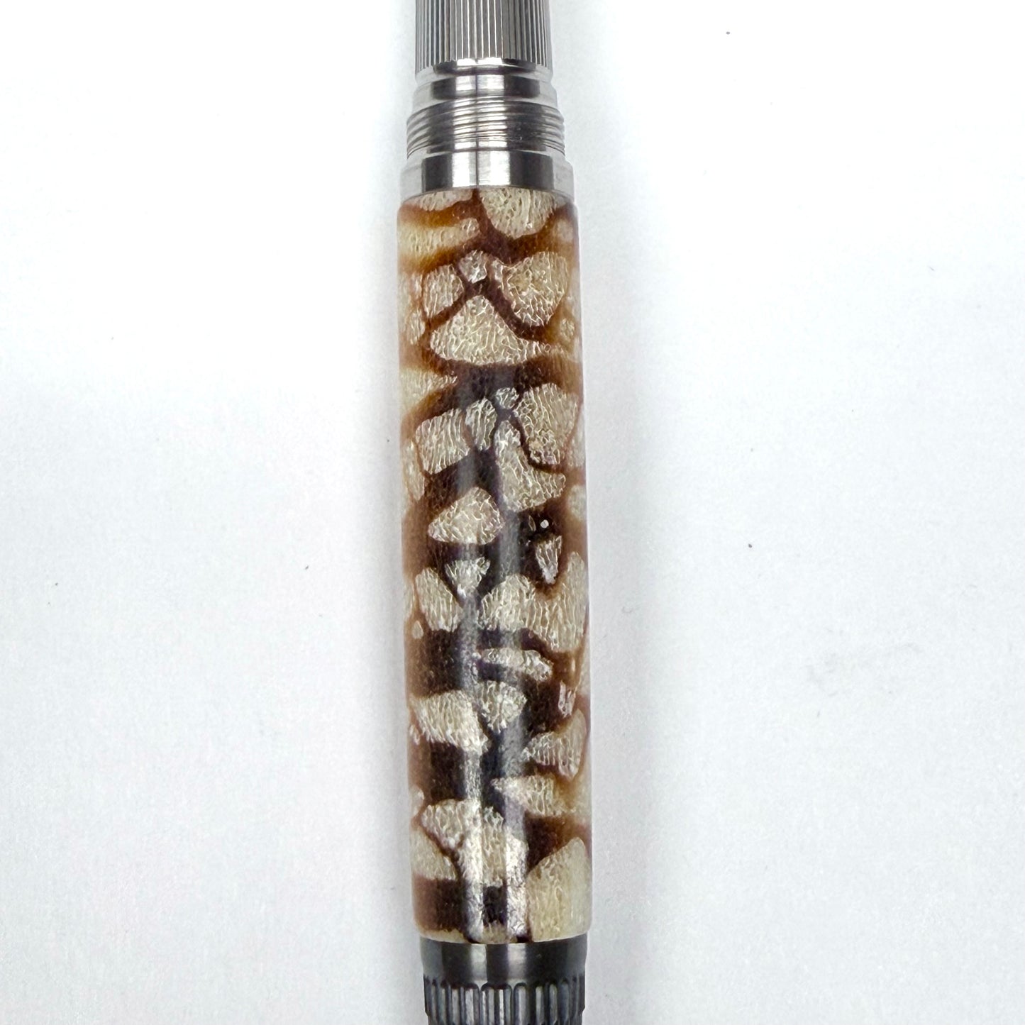 White Tiger Coral & Black Zirconium Fountain Pen
