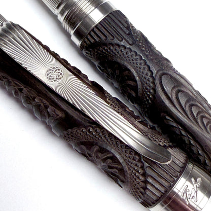 Victorian Blackwood Fountain Pen – African Blackwood, Stainless Steel & Titanium