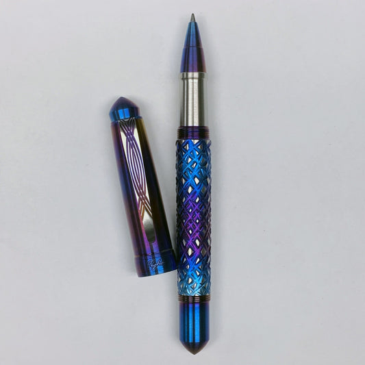 Reticulated Fire Rollerball Pen
