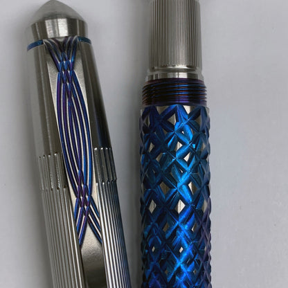 Reticulated Fire Crystal Fountain Pen