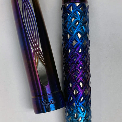 Reticulated Fire Rollerball Pen