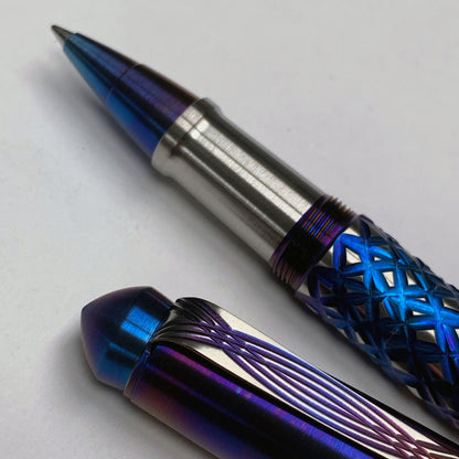 Reticulated Fire Rollerball Pen